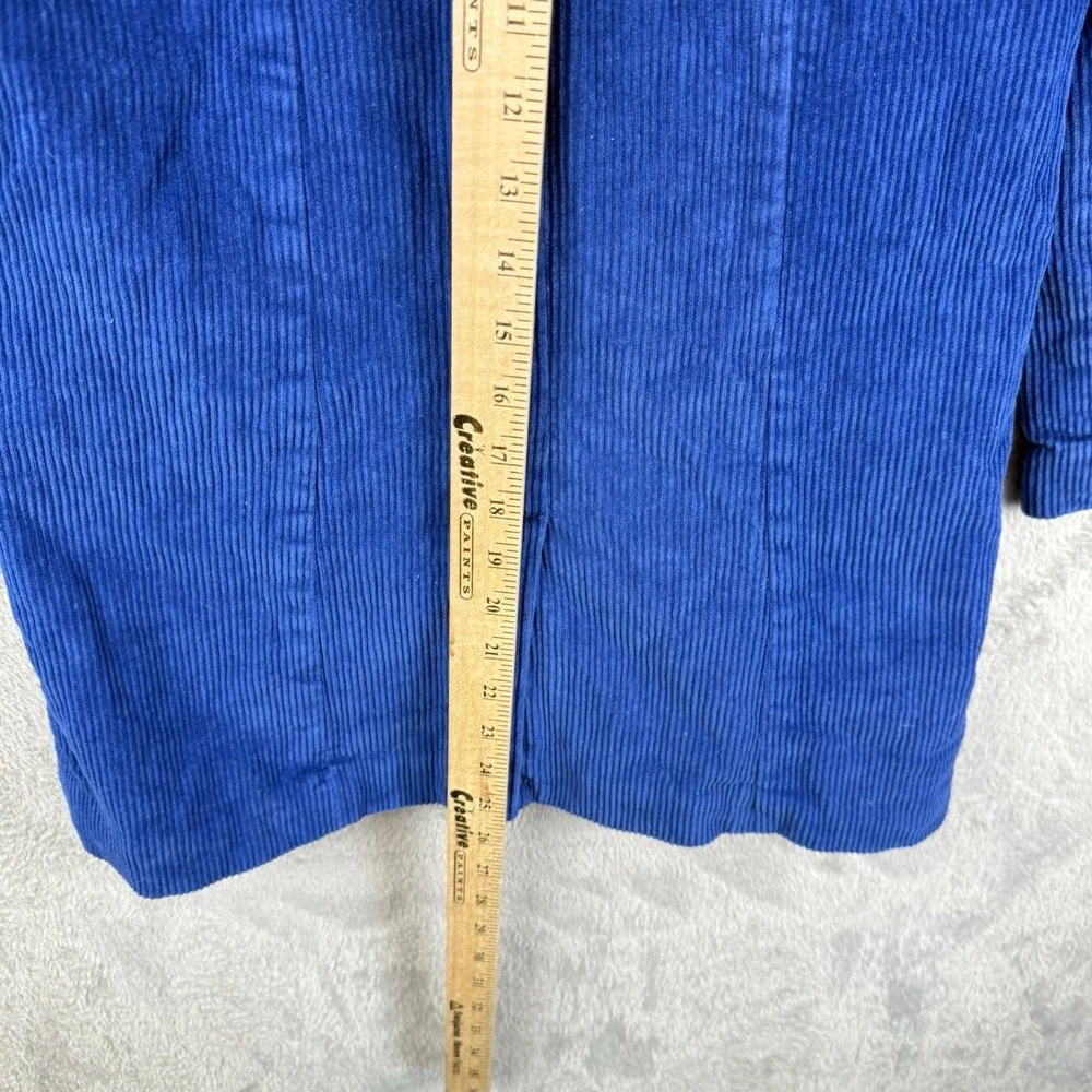 Mini Boden Corduroy Coat Girls Size 7/8 Cobalt Blue Long Outdoors Preppy